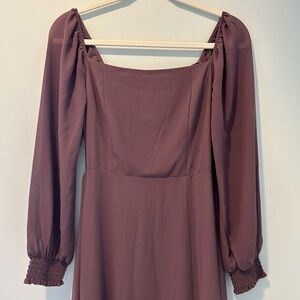 NWT square neck long sleeve dress